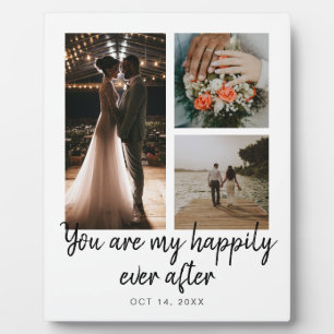 3枚の写真を使ったコラージュの結婚記念日の引用 フォトプラーク
