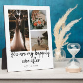 3枚の写真を使ったコラージュの結婚記念日の引用 フォトプラーク (側面)