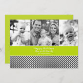 3枚の写真を含むホリデーフォトカード シーズンカード (正面/裏面)