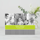 3枚の写真を含むホリデーフォトカード シーズンカード (スタンド正面)