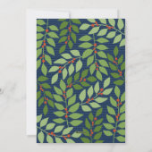 3枚の写真を組み合わせたネイビーボタニカル シーズンズグリーティング シーズンカード (裏面)