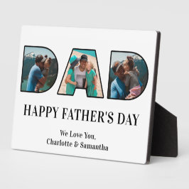 3枚の写真を組み合わせた父の日のハッピーフォトカットアウト フォトプラーク