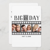 3枚の写真を追加おもしろいフィルム結婚式招待状 招待状 (正面/裏面)