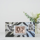 3枚の写真を追加クリスマスカードゼブラ印刷 シーズンカード (スタンド正面)