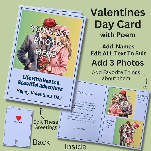 3枚の写真を追加 - あなたと過ごすバレンタインの冒険 カード