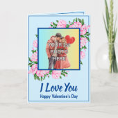 3枚の写真を追加, Blue Valentine Day with Love Poyte カード (正面)