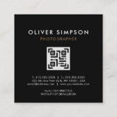 3枚の写真を追加Script Photography QR スクエア名刺 (裏面)