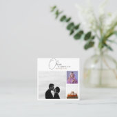 3枚の写真を追加Script Photography QR スクエア名刺 (スタンド正面)