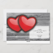 3枚の写真を飾るバレンタインデー シーズンカード (裏面)