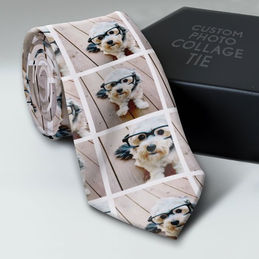 3枚の写真カスタムでフォトコラージュを作成する ネクタイ