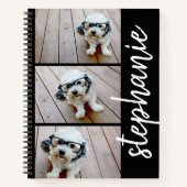 3枚の写真カスタムでフォトコラージュを作成する ノートブック (正面)