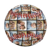 3枚の写真カスタムを黒に合わせてフォトコラージュを作成する 野球ボール (正面)