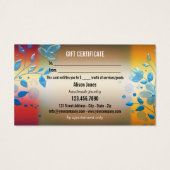 3枚の写真カラフルフローラジュエリーギフトビジネス (裏面)