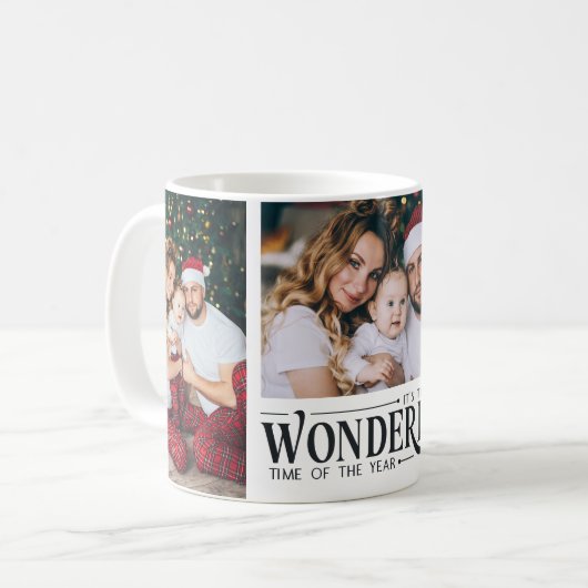 3枚の写真クリスマスで一番素敵な時間 コーヒーマグカップ (正面左)