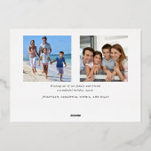 3枚の写真クリスマスグリーン金ゴールド 箔シーズンカード (裏面)