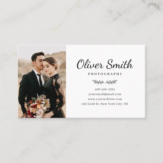 3枚の写真コラージュを持つ写真名刺 名刺 (正面)