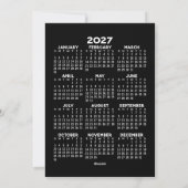 3枚の写真コラージュ ミニマル新年2027年カレンダー シーズンカード (裏面)