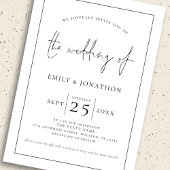 3枚の写真スクリプ縁どト行QR白黒結婚の 招待状