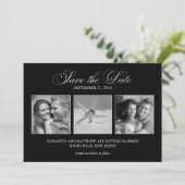 3枚の写真テンプレート ウェディング セーブ・ザ・デート 招待状 (スタンド正面)