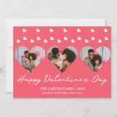 3枚の写真ハートコラージュvalentaryカップル シーズンカード (正面)