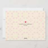 3枚の写真ハートコラージュvalentaryカップル シーズンカード (裏面)