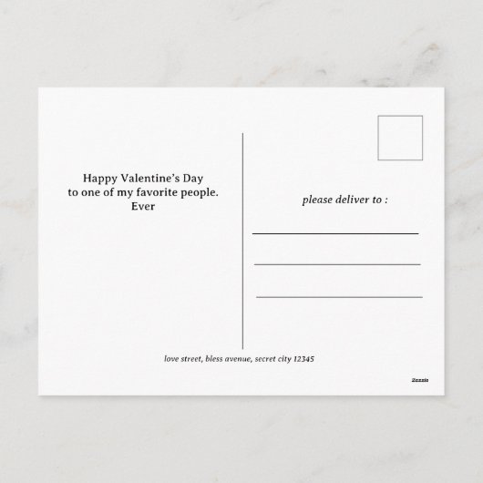 3枚の写真ハートコラージュvalentaryカップル シーズンポストカード (裏面)