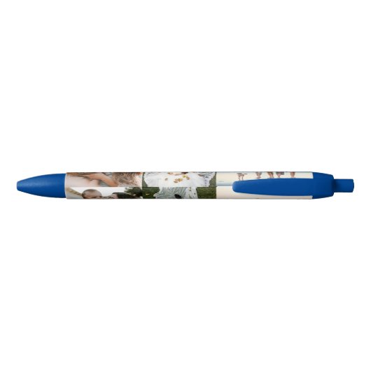 3枚の写真パーソナライズされたテンプレート 黒ボールペン (裏面)