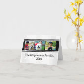 3枚の写真フィルムストリップパーソナライズされた写真 カード (黄色い花)