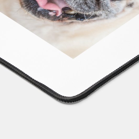 3枚の写真ペット犬の愛は4つの足の単語の白である デスクマット (コーナー)