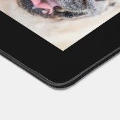 3枚の写真ペット犬の愛は4本足の単語ブラック デスクマット (コーナー)