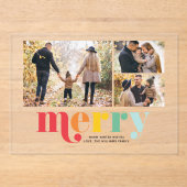 3枚の写真メリーの「Very」クリスマスギャラリー アクリル招待状 (正面)