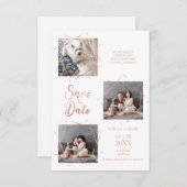 3枚の写真モダントレンディーバラ金ゴールド効果 (正面/裏面)