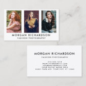 3枚の写真モダン家の写真 名刺 (正面/裏面)