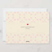 3枚の写真ラウンドコラージュのバレンタインデーのカップル シーズンカード (裏面)