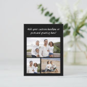 3枚の写真付きコラージュカスタムはがき ポストカード (スタンド正面)