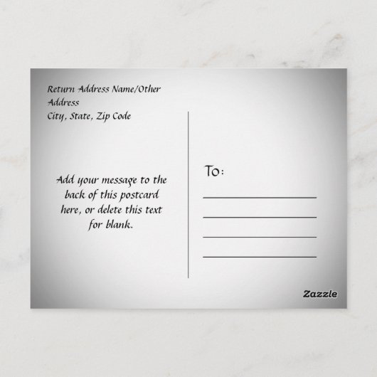 3枚の写真付きコラージュカスタムはがき ポストカード (裏面)