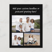 3枚の写真付きコラージュカスタムはがき ポストカード (正面)