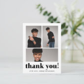 3枚の写真卒業ありがとうポストカード ポストカード (スタンド正面)