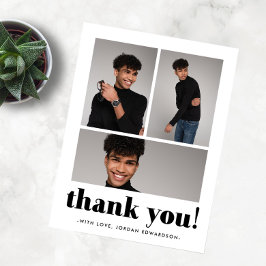 3枚の写真卒業ありがとうポストカード ポストカード