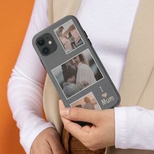 3枚の写真母の日の灰色のiPhoneケース iPhone 11 ケース