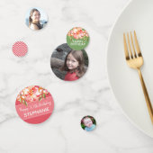 3枚の写真絵を描花ハッピーバースデーパーティー コンフェッティ (グループ)