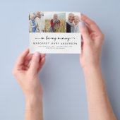 3枚の写真葬式悔やみや弔慰サンキューカード チラシ (手)