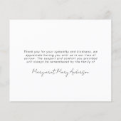 3枚の写真葬式悔やみや弔慰サンキューカード チラシ (裏面)