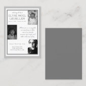 3枚の写真記念カード 名刺 (正面/裏面)