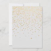 3枚の写真金ゴールドの卒業写真の発表 招待状 (裏面)