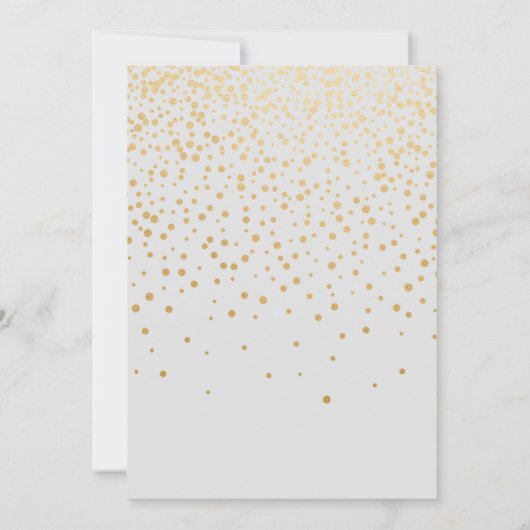 3枚の写真金ゴールドの卒業写真の発表 招待状 (裏面)