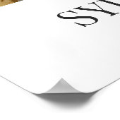 3枚の写真 ウェディング ウェルカム エレガント ホワイト カリグラフィー ポスター (角)