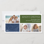 3枚の写真 – クリスマスと白縁ど色 シーズンカード (正面)