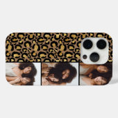 3枚の写真 ブラウンゴールドヒョウ柄 Case-Mate iPhoneケース (裏面 (横))