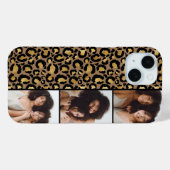 3枚の写真 ブラウン＆ゴールドのヒョウ柄 Case-Mate iPhoneケース (裏面 (横))